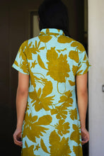 Load image into Gallery viewer, Carrie Cotton Dress Turquoise Olive