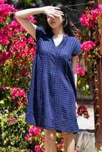 Load image into Gallery viewer, Aya Dobby Dress Navy