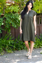 Load image into Gallery viewer, Aya Dobby Dress Olive