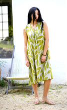Load image into Gallery viewer, Ingrid Cotton Dress Green White