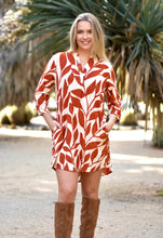 Load image into Gallery viewer, Bailey Tunic Dress Rust Tan