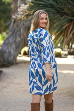 Load image into Gallery viewer, Bailey Tunic Dress Turq White