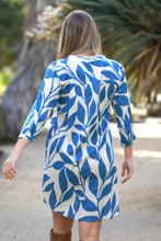 Load image into Gallery viewer, Bailey Tunic Dress Turq White