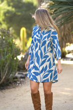 Load image into Gallery viewer, Bailey Tunic Dress Turq White