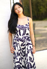 Load image into Gallery viewer, Adelia Jumpsuit White Navy
