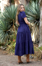 Load image into Gallery viewer, Suri Solid Smocked Waist Maxi Dress Navy