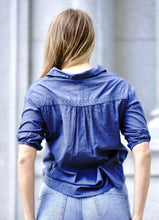 Load image into Gallery viewer, Amalie Solid Cotton Top Denim