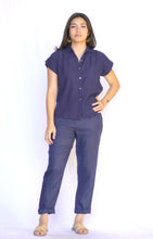 Load image into Gallery viewer, Erisha Short Sleeve Top Navy