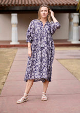 Load image into Gallery viewer, Mylah Midi Dress Navy (Blue Grey)