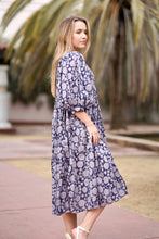 Load image into Gallery viewer, Mylah Midi Dress Navy (Blue Grey)