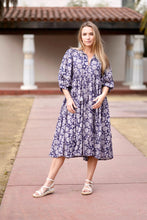 Load image into Gallery viewer, Mylah Midi Dress Navy (Blue Grey)
