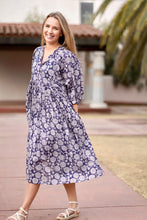 Load image into Gallery viewer, Mylah Midi Dress Navy (Blue Grey)