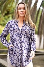 Load image into Gallery viewer, Anoushka Printed Top Navy Grey