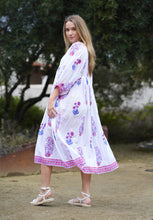 Load image into Gallery viewer, Mylah Midi Dress Block Printed White Multi