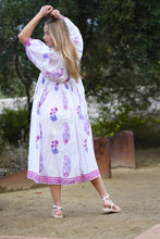 Load image into Gallery viewer, Mylah Midi Dress Block Printed White Multi