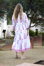 Load image into Gallery viewer, Mylah Midi Dress Block Printed White Multi