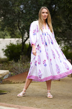 Load image into Gallery viewer, Mylah Midi Dress Block Printed White Multi
