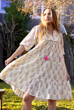 Load image into Gallery viewer, Rumi Block Printed Dress Yellow