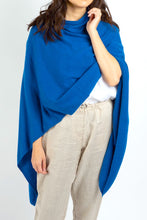 Load image into Gallery viewer, Cashmere Poncho Azure Blue