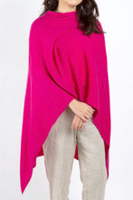 Load image into Gallery viewer, Cashmere Poncho Fuschia Dk. Pink