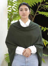 Load image into Gallery viewer, Cashmere Poncho-Seaweed