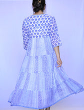 Load image into Gallery viewer, Jhene Block Print Dress Blue