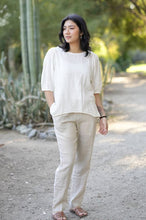 Load image into Gallery viewer, Coralee Cotton Gauze Top-White