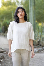 Load image into Gallery viewer, Coralee Cotton Gauze Top-White