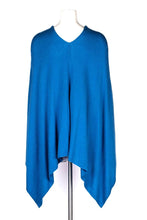 Load image into Gallery viewer, Cashmere Poncho Azure Blue