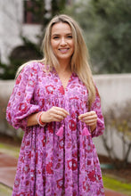 Load image into Gallery viewer, Raya Block Printed Mini Dress- Pink Multi