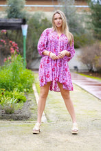 Load image into Gallery viewer, Raya Block Printed Mini Dress- Pink Multi