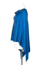 Load image into Gallery viewer, Cashmere Poncho Azure Blue