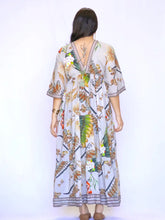 Load image into Gallery viewer, Floral Bohemian Maxi Dress - Brown Multi