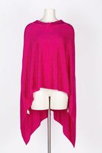 Load image into Gallery viewer, Cashmere Poncho Fuschia Dk. Pink