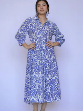 Load image into Gallery viewer, Esti Midi Dress-Navy /White