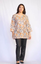 Load image into Gallery viewer, Cotton Tunic- White Brown