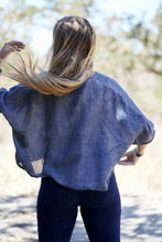 Load image into Gallery viewer, Everly Linen Blouse Denim