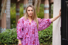 Load image into Gallery viewer, Raya Block Printed Mini Dress- Pink Multi
