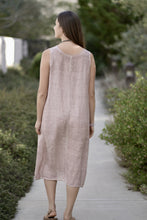 Load image into Gallery viewer, Anita Linen Sleeveless Dress Mustard