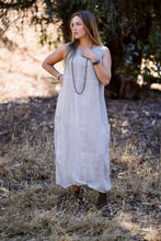 Load image into Gallery viewer, Anita Linen Sleeveless Dress Mustard