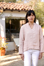 Load image into Gallery viewer, French Knot Linen Top Blush