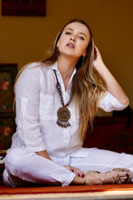 Load image into Gallery viewer, Nia Linen Button Up White