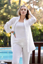 Load image into Gallery viewer, Nia Linen Button Up White
