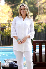 Load image into Gallery viewer, Nia Linen Button Up White