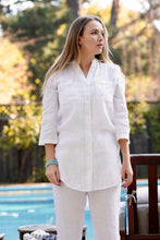 Load image into Gallery viewer, Nia Linen Button Up White