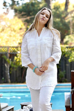 Load image into Gallery viewer, Nia Linen Button Up White