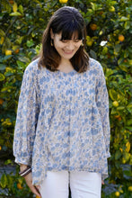 Load image into Gallery viewer, Alya Floral Top Parchment-Blue