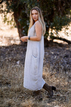 Load image into Gallery viewer, Anita Linen Sleeveless Dress Mustard