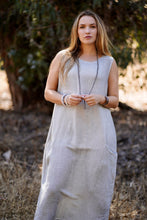 Load image into Gallery viewer, Anita Linen Sleeveless Dress Mustard