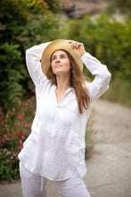 Load image into Gallery viewer, Jovie Linen Tunic w/ Emb. Details